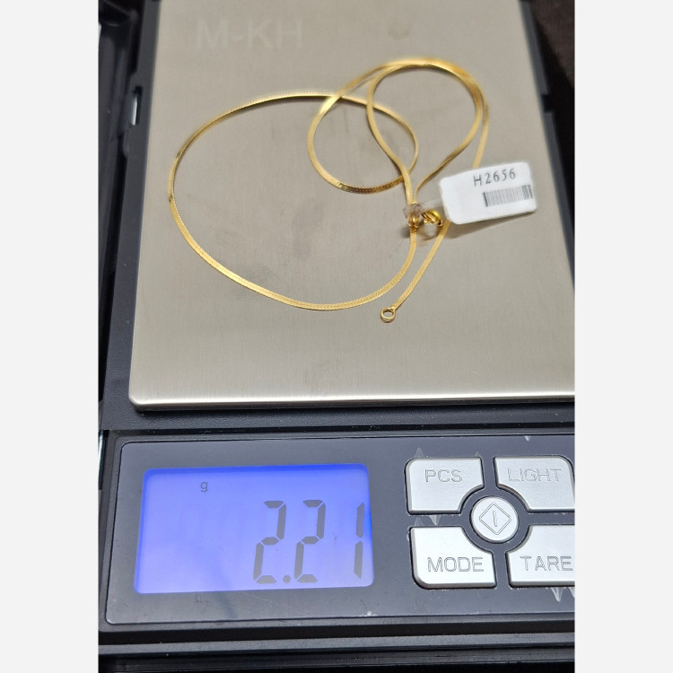 گردنبند هرینگبن طلا ظریف سبک دخترانه زنانه